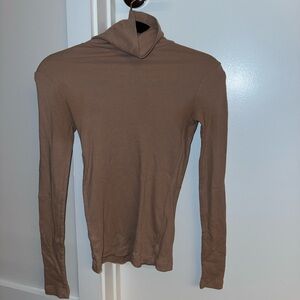 Brown turtle neck